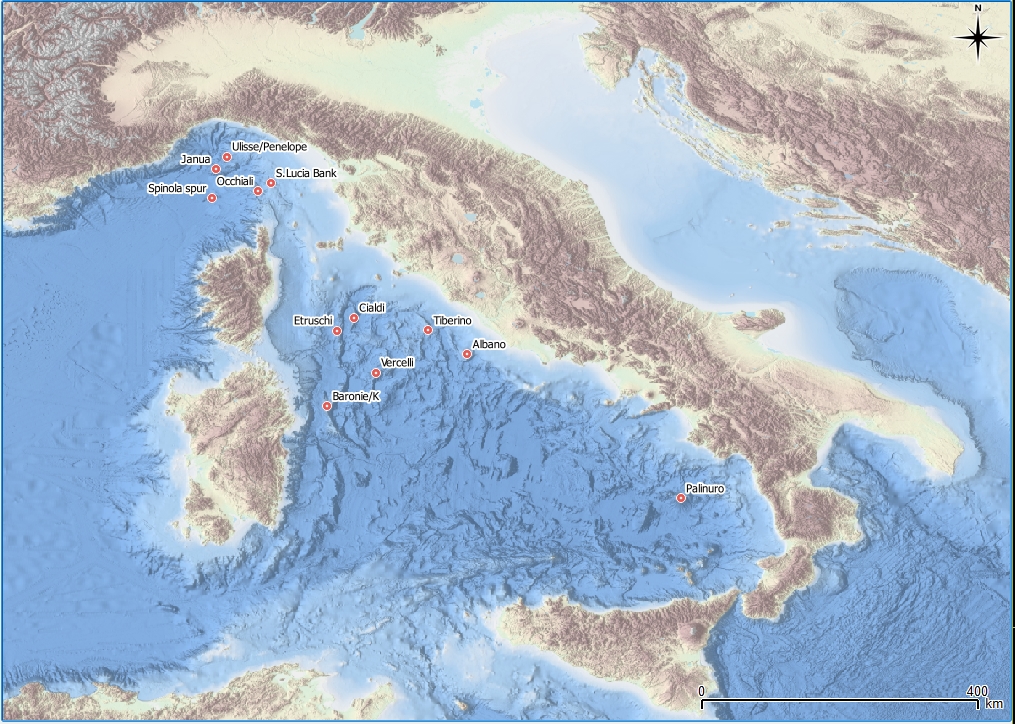 Explored Seamounts